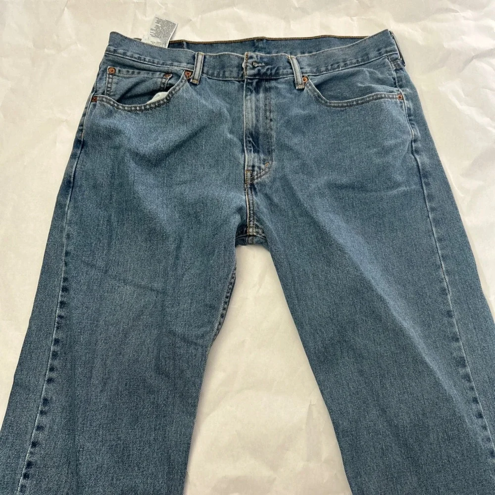 Levis 505 Regular Fit Straight Leg Denim Jeans Mens Size 36x30‎ Blue Jeans